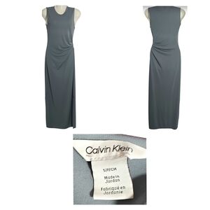 Calvin Klein Gray/Blue Sleeveless Dress